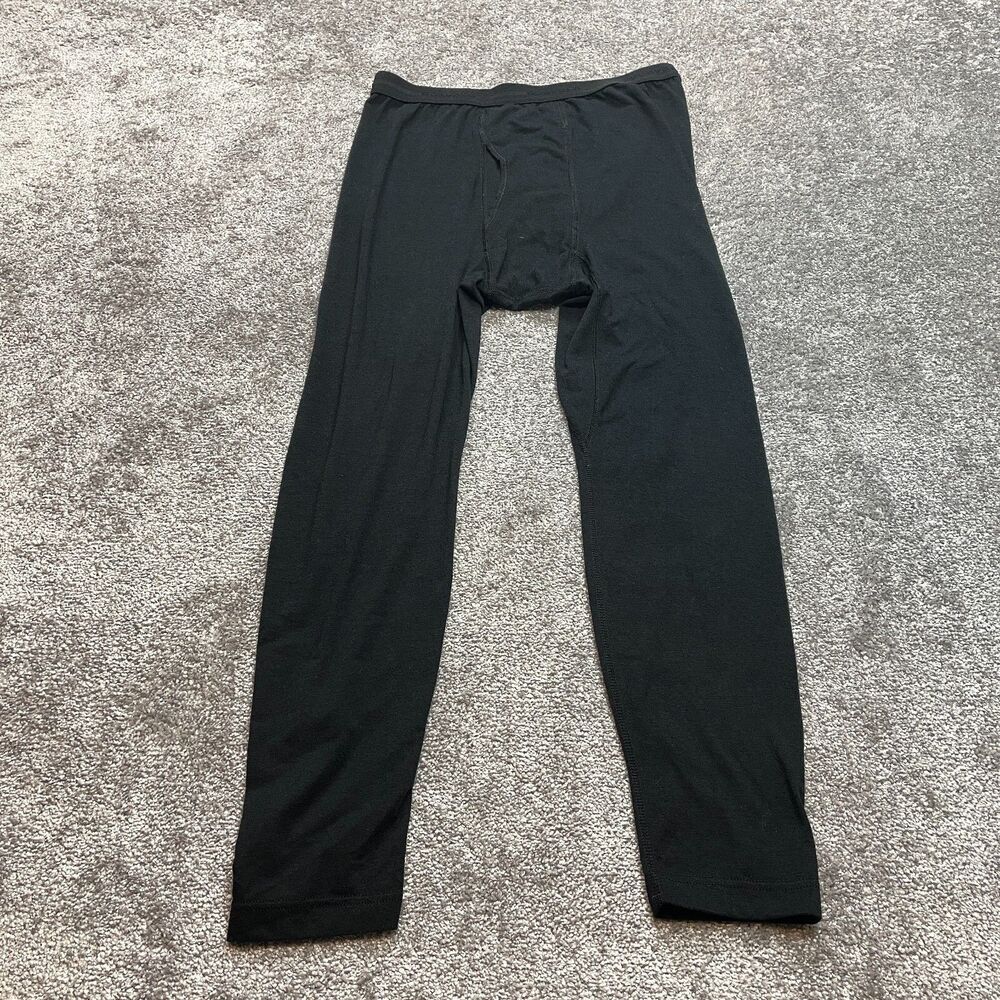 Duofold Base Layer Pants Thermal Drawstring Mens XL Black Ski Hunting Warm